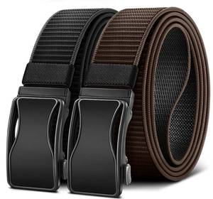lot 1861 image: BULLIANT Mens Ratchet Belt Reversible,Web Nylon Casual Belt for Gift Men Golf Hiking Pants Jeans 2 In 1(BlackBrown,34-40 Waist Adjustable)