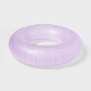 lot 2003 image: 42 Ring Tube Textured Material - Sun Squad Pink Inflatable Pool Float