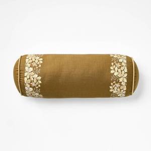 lot 2038 image: Set of 2 7x18 Oak Leaf Printed Bolster with Piping Throw Pillow Olive - Threshold designed with Studio McGee