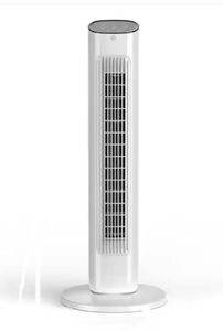lot 2065 image: 30.71 in. 3-Speed 11.81 in. W Oscillating Tower Fan in White with Digital Display, Auto Mode, Timer and Remote Control - Retail $100