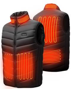 lot 2071 image: BZGG Heated Vest for Men Women, 3 Heating Levels 12 Heating Zones, USB Electric Puffer Classic Heated Vest for Outdoor Motorcycle Camping Fishing Skiing Hunting Golf, Size M (Battery not included) - Retail $44