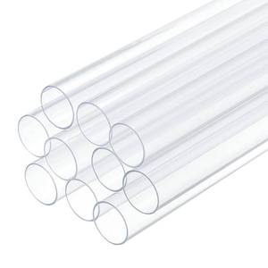 lot 2084 image: uxcell 10 Pcs Clear Plastic Rigid Tubing 15mm ID x 16mm OD, 0.5 Meters Length Round Polycarbonate Tubing for Aquarium Water Pipe, Water Cooling System, Plumbing - Retail $26