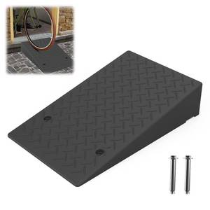 lot 2085 image: Rubber Threshold Ramp 5.91 Inch Rise, Wheelchair Rubber Door Ramp with Non-Slip Surface, Home Step Ramp with Channel for WheelchairsCarsScooters(1PCS, 2200LBs Loading) - Retail $69