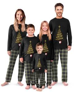 lot 2135 image: Rnxrbb 2025 Christmas Pajamas Family Matching Sets Christmas Pjs Xmas Sleepwear for Women Men Couples Adult Kids,Gold Tree Fireworkr (8T SIZE ONLY)