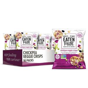 lot 2167 image: Off The Eaten Path Veggie Crisps, Chickpea, 1.25 Ounce (Pack of 16)