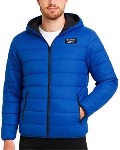 Reebok Mens Puffer Jacket - Lightweight Quilted Glacier Shield Plus Size Puffer Jackets for Men - Insulated Mens Winter Coats, Size Large, Vector Blue - Retail $50