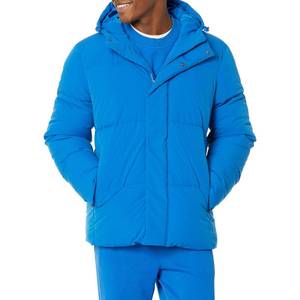 lot 2214 image: Amazon Essentials Mens Mid-Length Hooded Puffer Coat Bright Blue, X-Large - Retail $48