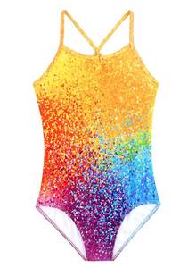 lot 2234 image: Dolxico Girls Swimsuit Bathing Suit Girls One Piece Swimsuits Beach Pool Girl Swimsuit 9-10 Little Kids Girls Swimwear Swimming Suit for Girls, Colorful, 150, Size 10