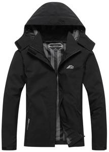 lot 2283 image: Womens Waterproof Raincoat Lightweight Rain Jacket Detachable Hood Travel Outdoor Black S - Retail $36