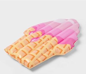 lot 2286 image: Ice Cream Cone Novelty Float - Sun Squad PVC Water Toy, 1 Person Capacity, Air Pump Required
