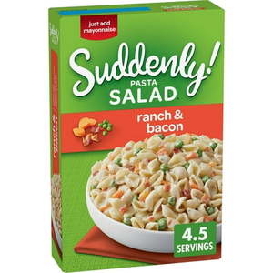 lot 2323 image: 2 Pack Suddenly Salad Ranch & Bacon Pasta Salad Mix with Vegetable Blend & Seasoning  7.5 oz Box