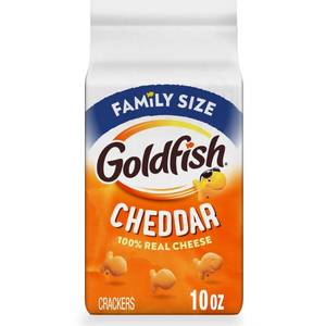 lot 2367 image: Goldfish Cheddar Crackers Family Size Bag - 10oz
