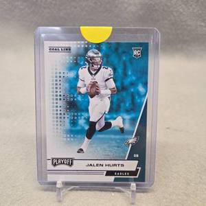 lot 360 image: Jalen Hurts 2020 Panini Playoff Football Rookie Card #214