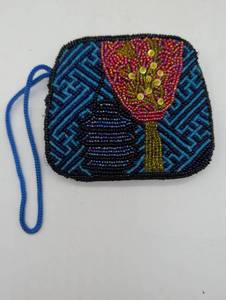 Chico’s Beaded Wristlet Pouch Purse – Multicolored design
