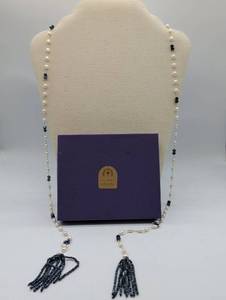 lot 674023 image: Gilcrease Museum Pearl and Black Crystal Tassel Necklace