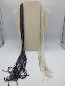 lot 674027 image: Multi-Strand Glass and Seed Bead Necklace Collection