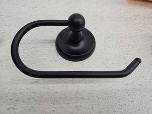lot 11316 image: DELANEY 590104 Euro Toilet Tissue Paper Holder Bath Accessory  Matte Black