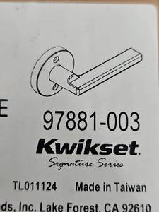 lot 11318 image: Kwikset Halifax Polished Chrome Door Handle Set of 2