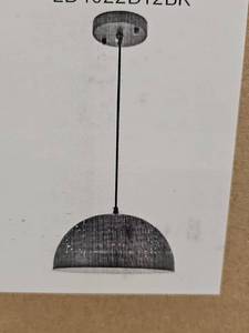 lot 11321 image: Forte Black Hanging Pendant Light