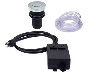 lot 11339 image: Mountain Plumbing MT957SG - Round Deluxe Flush Waste Disposer Air Switch with Freedom Mount