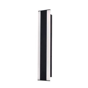 lot 11345 image: Rhea 24  Tall Led Outdoor Wall Sconce - Black