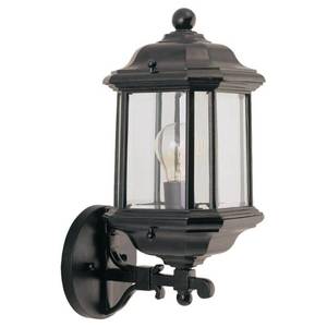 lot 11351 image: Sea Gull Kent Outdoor Wall Lantern - 14.25H in. Black