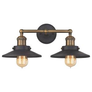 lot 11357 image: Elk Home 18-Inch Wide English Pub Vanity Light  Antique Brass