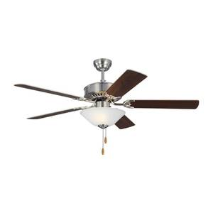 lot 11381 image: Monte Carlo Haven 52 Led 2 Haven 52 Led 2 52  5 Blade Indoor Ceiling Fan - Silver