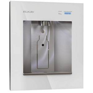 lot 11397 image: ezH2O Liv Built-in Filtered Water Dispenser  Refrigerated  Aspen White