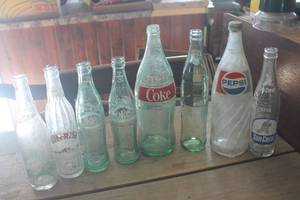 lot 4188 image: Vintage Glass Pop Bottles