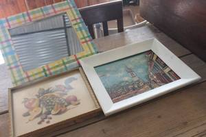 lot 4206 image: Various Sized Pictures & Mirror