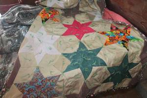 Vtg. Tied Lap Quilt & Made in Italy coverlet
