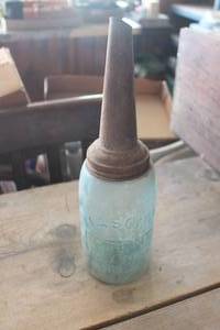 lot 4270 image: Antique 1858 Glass Oil Bottle