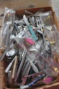 lot 4294 image: Flat of Misc. Silverware