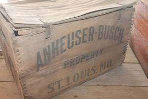 Vintage Anheuser-Busch Wood Crate