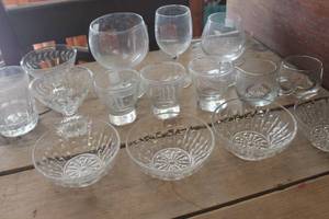 lot 4310 image: Vintage Glass Bowls, Stemware & More