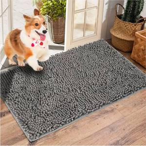 lot 70690 image: Plush Chenille Bath Mat - Gray - Retail $15