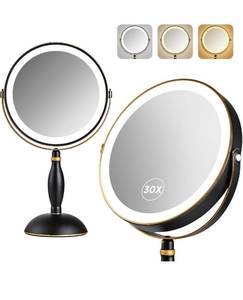 lot 70705 image: Daslava LED Lighted Makeup Mirror with Stand - Retail $25