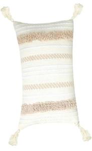 lot 70710 image: Boho Woven Throw Pillow with Tassels - Retail $25