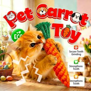 lot 70720 image: Pet Carrot Rope Toy for Dogs and Cats - Retail $8