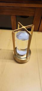 lot 70730 image: Portable LED Table Lamp (Gold) - Retail $25