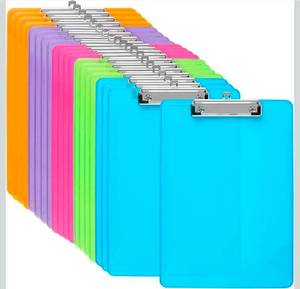 lot 70784 image: Colored Plastic Clipboards Set with Metal Clips Sets of 3 - Retail $30