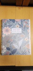 lot 70808 image: 2026-2027 Floral Monthly Planner with Spiral Binding - Retail $10