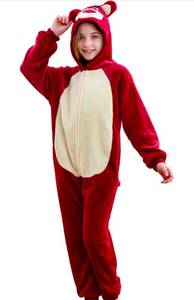 lot 70824 image: Pink Bear Character Onesie Pajama Costume 4t-5t - Retail $20