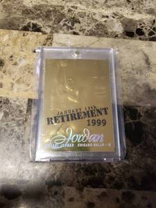 1997 Fleer 23KT Gold Card Michael Jordan Retirement Chicago Bulls Basketball Card