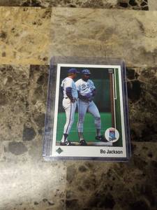 lot 1200 image: 1989 Upper Deck Bo Jackson Kansas City Royals Baseball Card