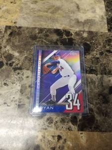 lot 1227 image: 2020 Topps Chrome Nolan Ryan Texas Rangers Baseball Card