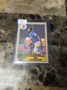 lot 1242 image: 1987 Topps Future Stars Bo Jackson Kansas City Royals Rookie Baseball Card