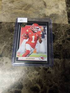 lot 1246 image: 2024 Panini Zenith Football Xavier Worthy Kansas City Chiefs Rookie Card