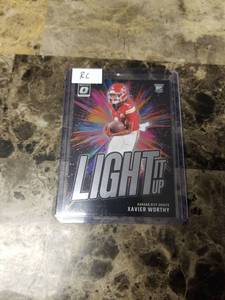lot 1252 image: 2024 Panini Donruss Optic Football Xavier Worthy Kansas City Chiefs Rookie Card